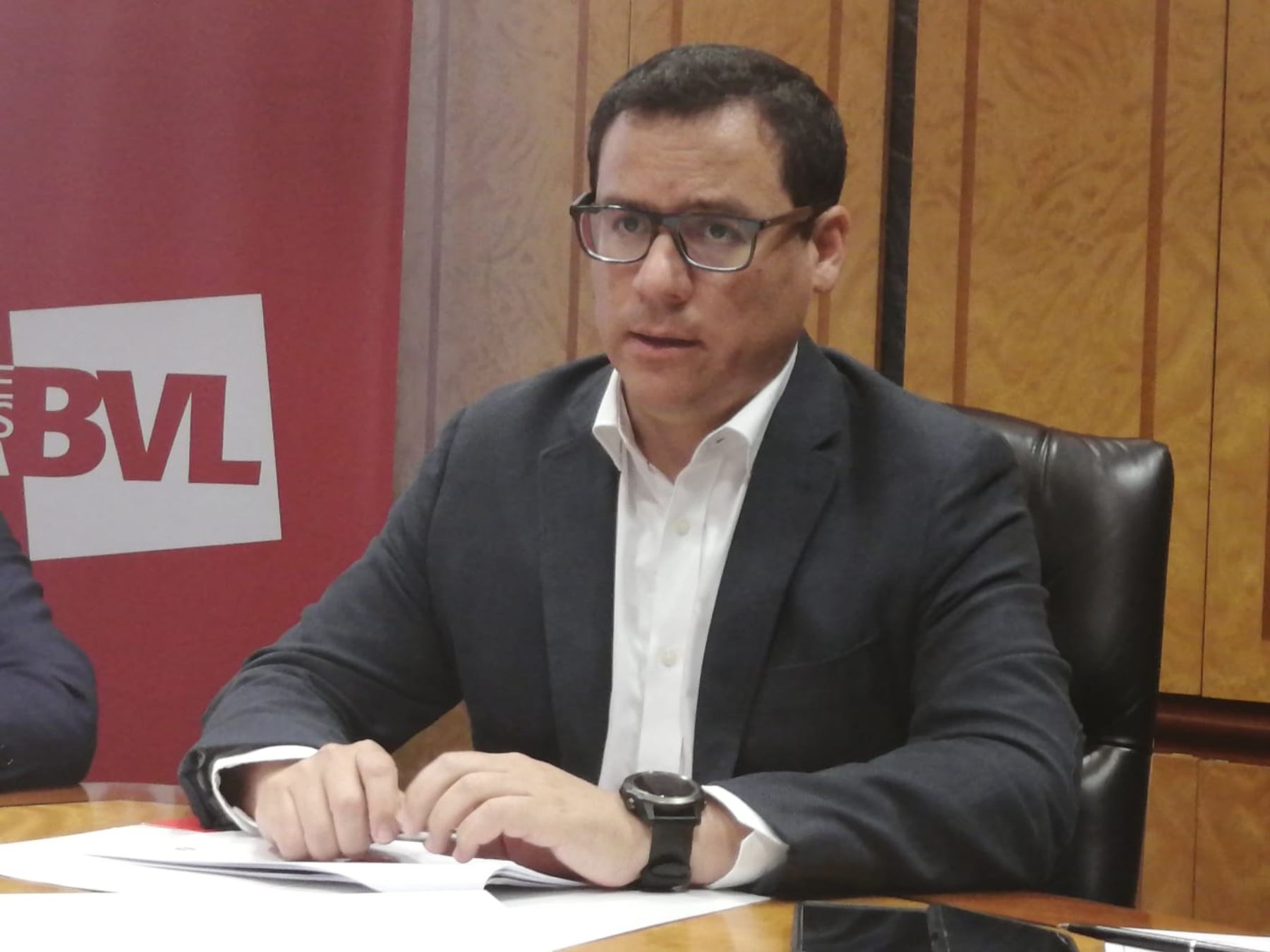 Gerente general adjunto de Negocios de la Bolsa de Valores de Lima (BVL), Miguel Ángel Zapatero. Andina.