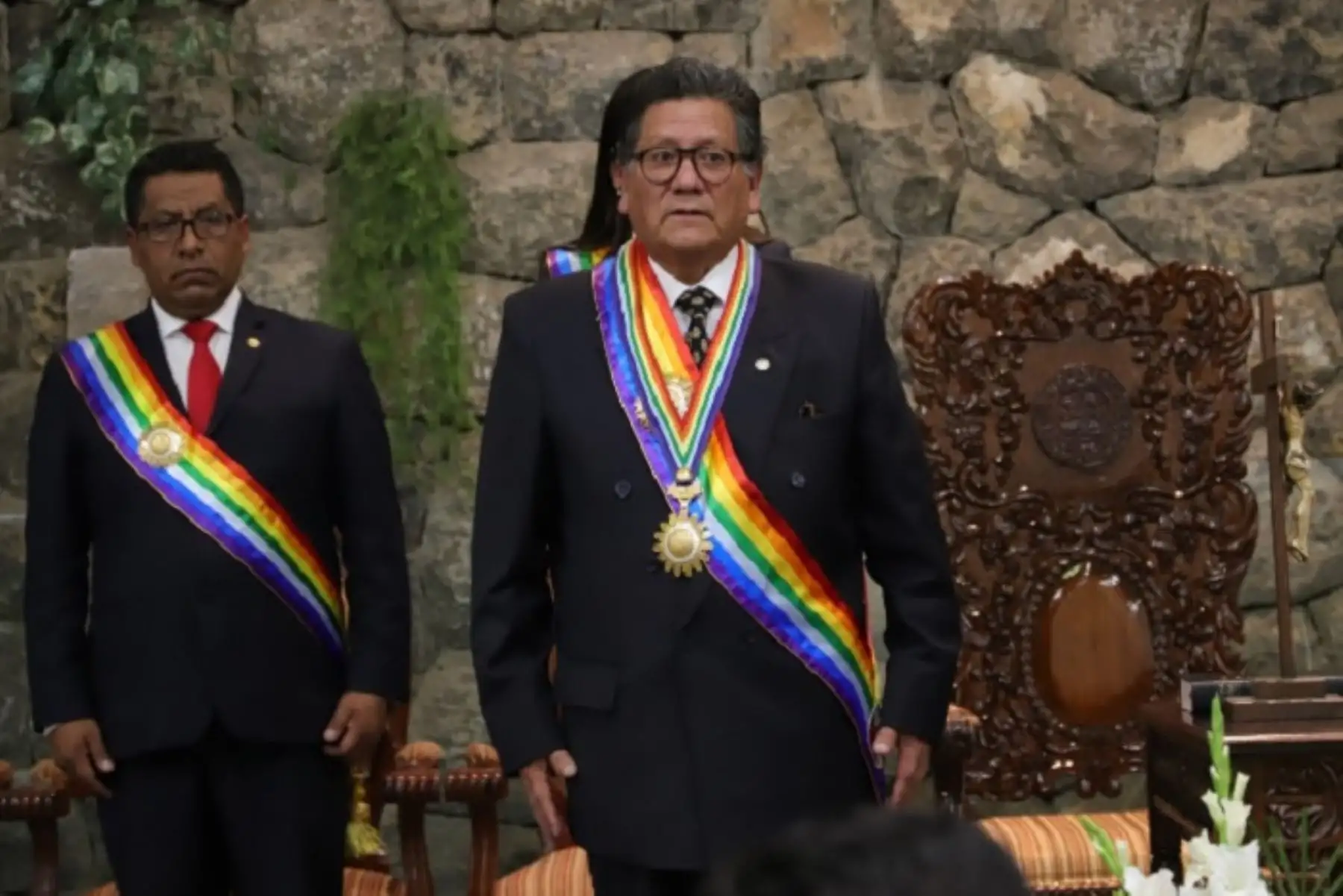 La ceremonia de juramentación del nuevo alcalde del Cusco, Ricardo Valderrama, se efectuó en el centro de convenciones de la municipalidad provincial.