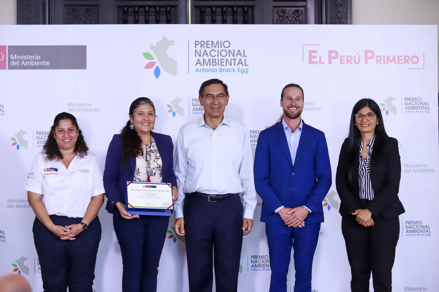 Presidente de la República, Martín Vizcarra, preside la ceremonia de entrega del Premio Nacional Ambiental Antonio Brack Egg.
Foto: ANDINA/ Prensa Presidencia