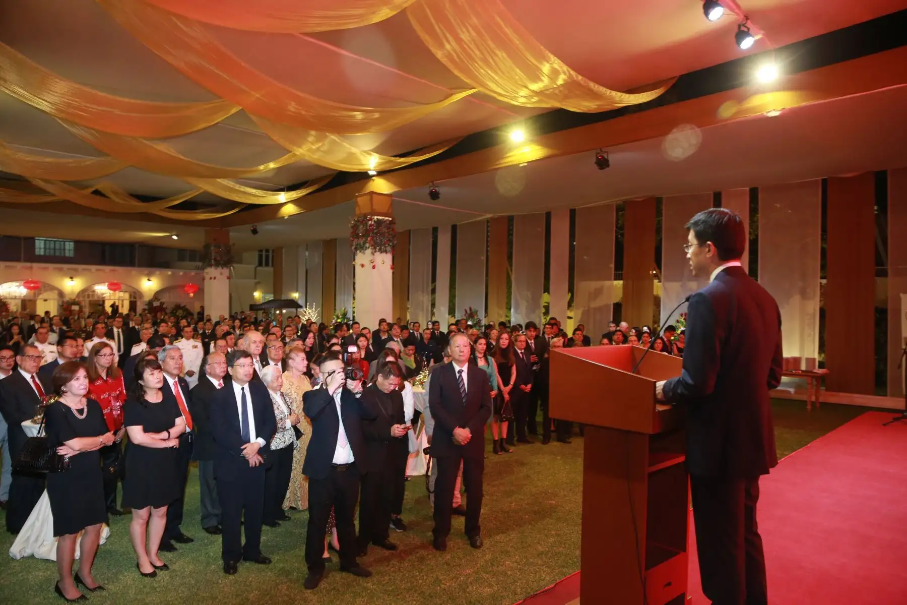 Ceremonia de recepción con motivo del inicio de la misión del embajador de la República Popular China, Liang Yu en el Perú. Foto: ANDINA/Jhony Laurente