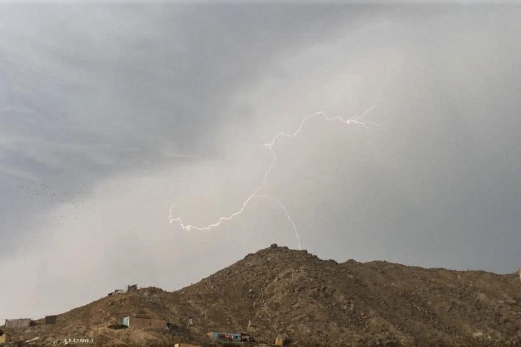 Hombre muere impacto por un rayo durante tormenta eléctrica en Huaraz, en Áncash. ANDINA/Difusión