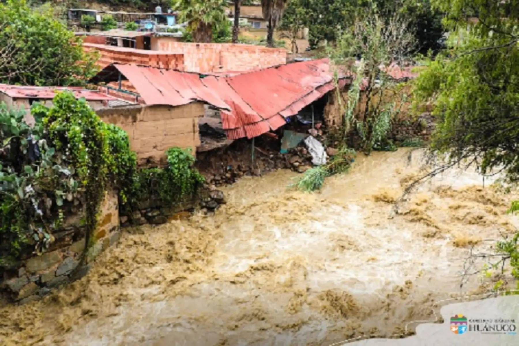 Inundación y huaico en San Martín afectan viviendas y carretera