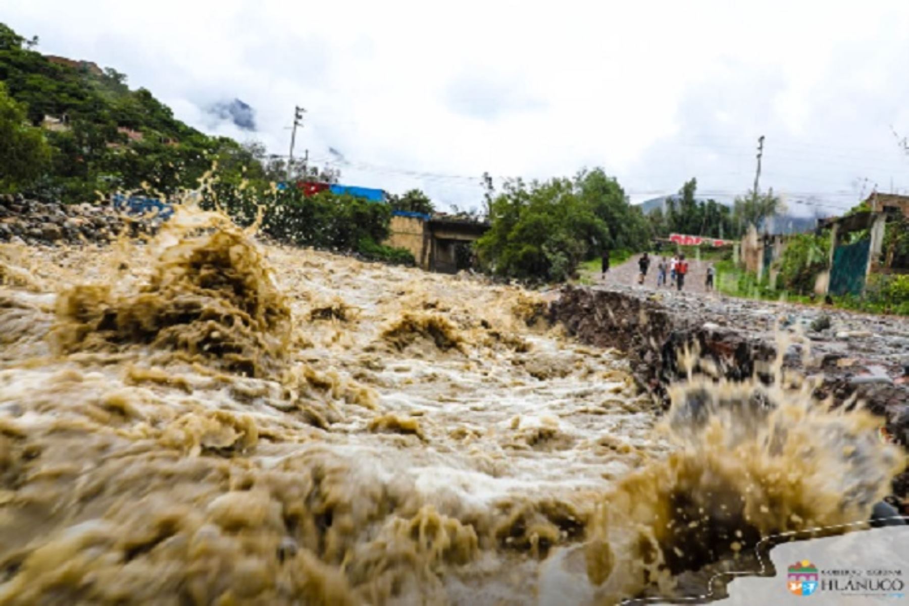 Inundación y huaico en San Martín afectan viviendas y carretera