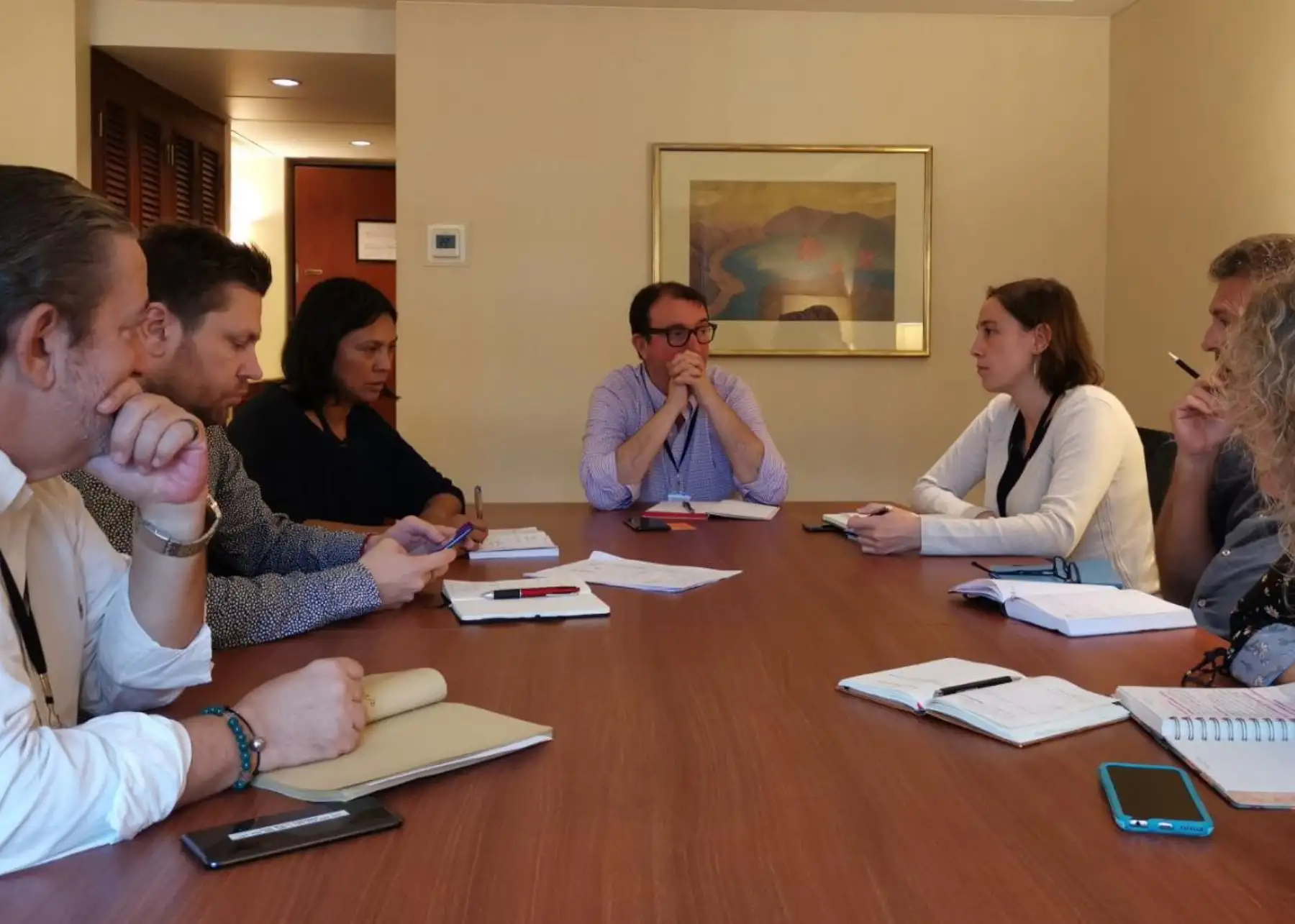 Analistas que componen el equipo central de la Misión de Observación Electoral de la Unión Europea. Foto: Twitter @moeuePeru2020