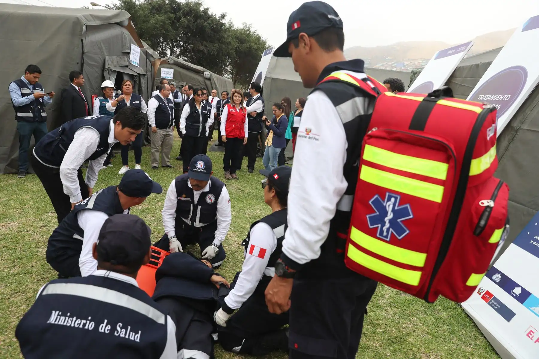 Los brigadistas han sido preparados por el Minsa para desplazarse a nivel nacional y ejecutar búsqueda y rescate de posibles víctimas. Foto: ANDINA/Melina Mejía