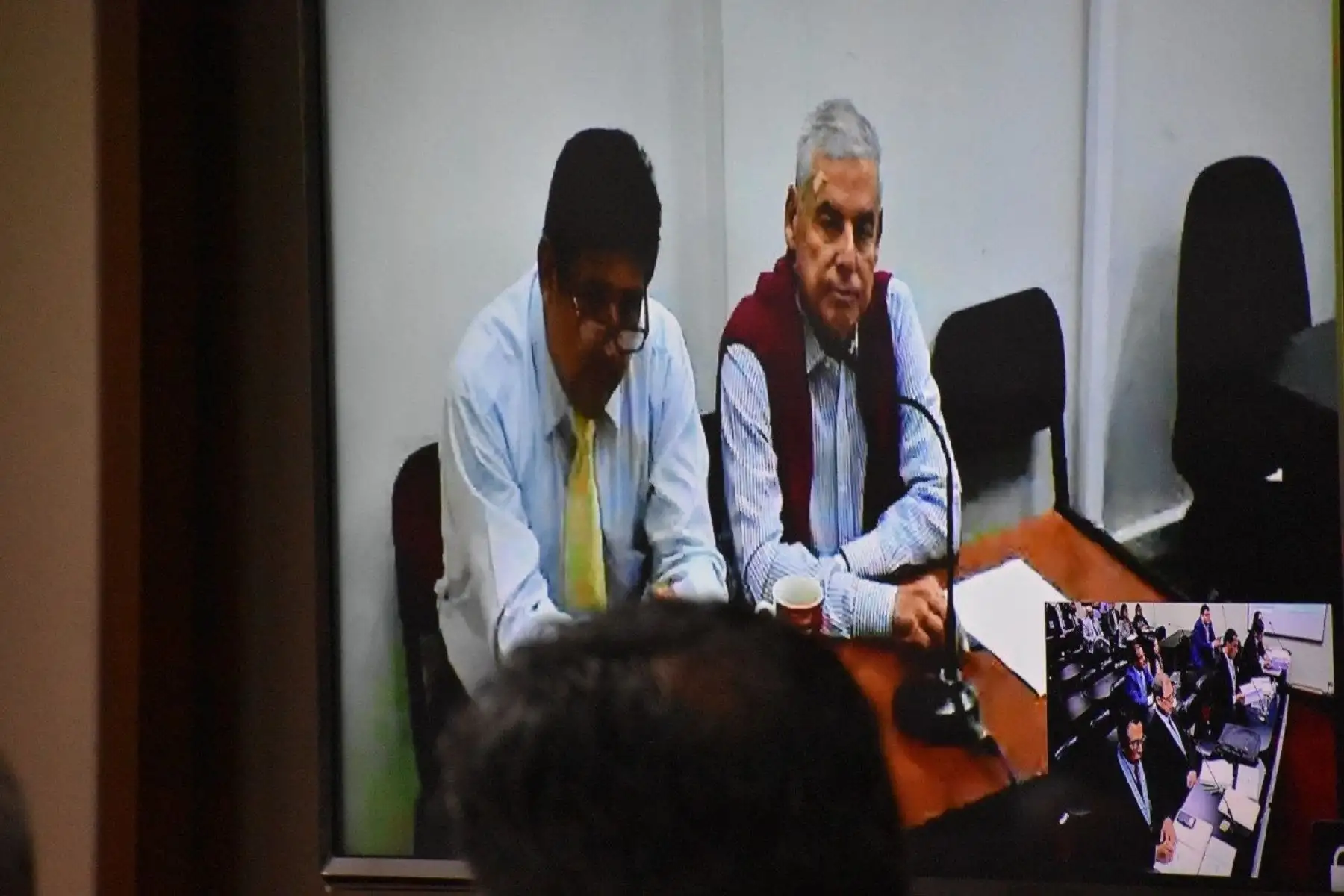 César Villanueva participa en audiencia a través de videoconferencia. Foto: Difusión.