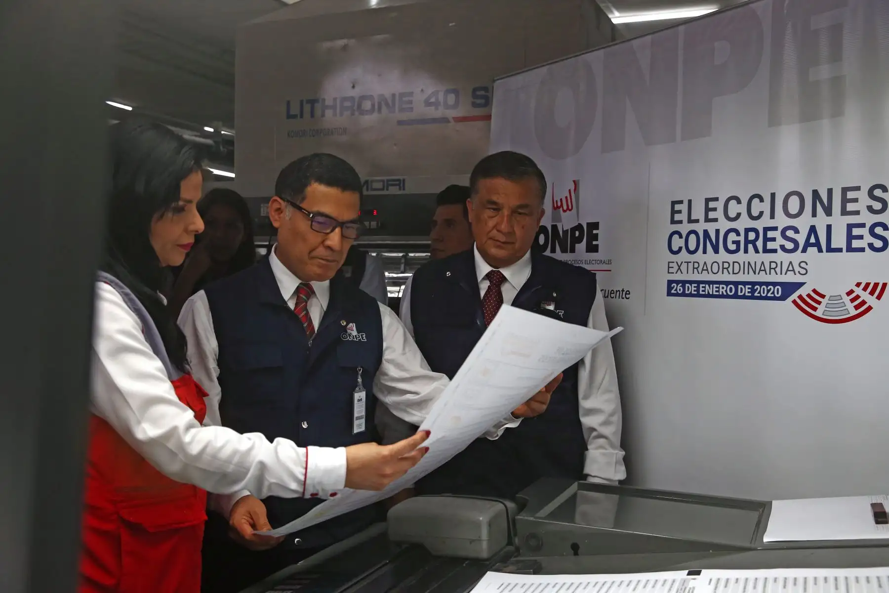 Inicio de impresión de las cédulas de sufragio para las elecciones congresales extraordinarias 2020.

Foto: ANDINA/Vidal Tarqui