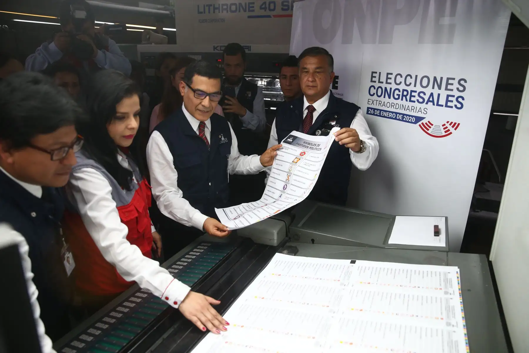 Inicio de impresión de las cédulas de sufragio para las elecciones congresales extraordinarias 2020.

Foto: ANDINA/Vidal Tarqui