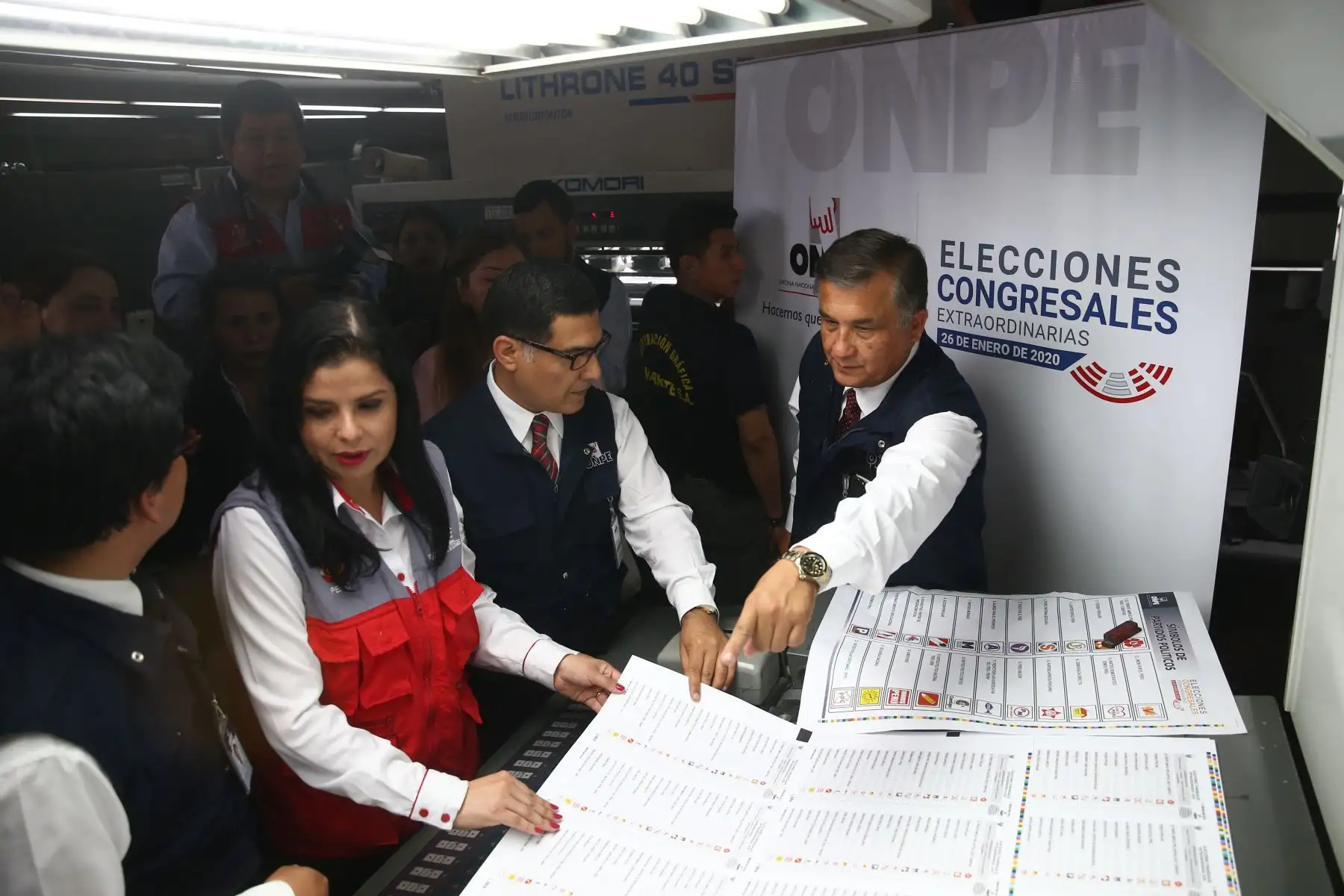 Inicio de impresión de las cédulas de sufragio para las elecciones congresales extraordinarias 2020.

Foto: ANDINA/Vidal Tarqui