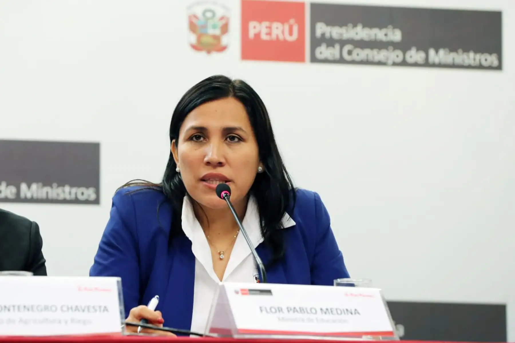Ministra de Educación, Flor Pablo. ANDINA/Difusión