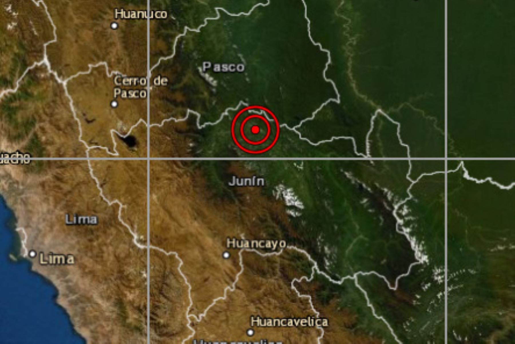 A las 8:45 horas ocurrió a las un movimiento sísmico de magnitud 4 a 43 kilómetros al este de La Merced, región Junín.