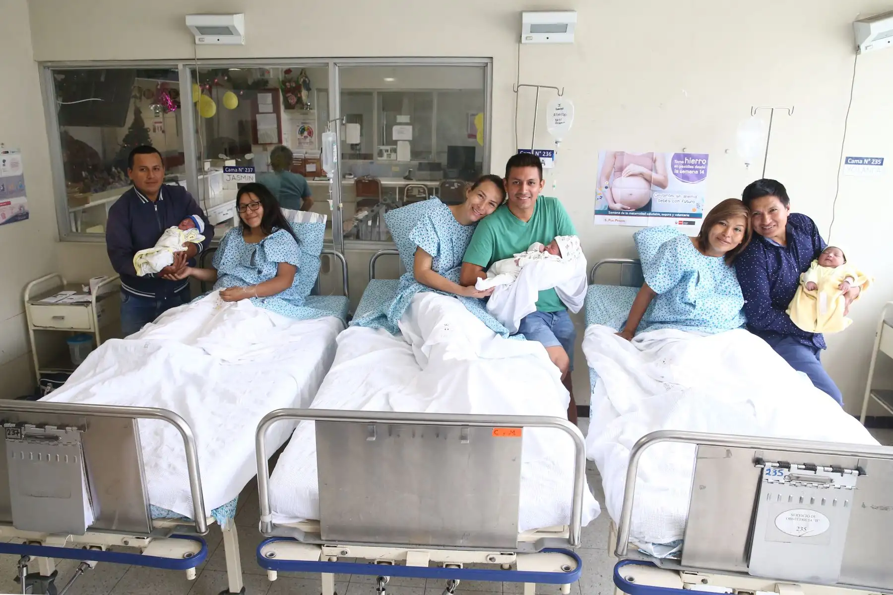 El Instituto Nacional Materno Perinatal, presenta los primeros bebés nacidos en el Año nuevo 2020. primer bebé Giovani Daniel. Foto: ANDINA/Vidal Tarqui