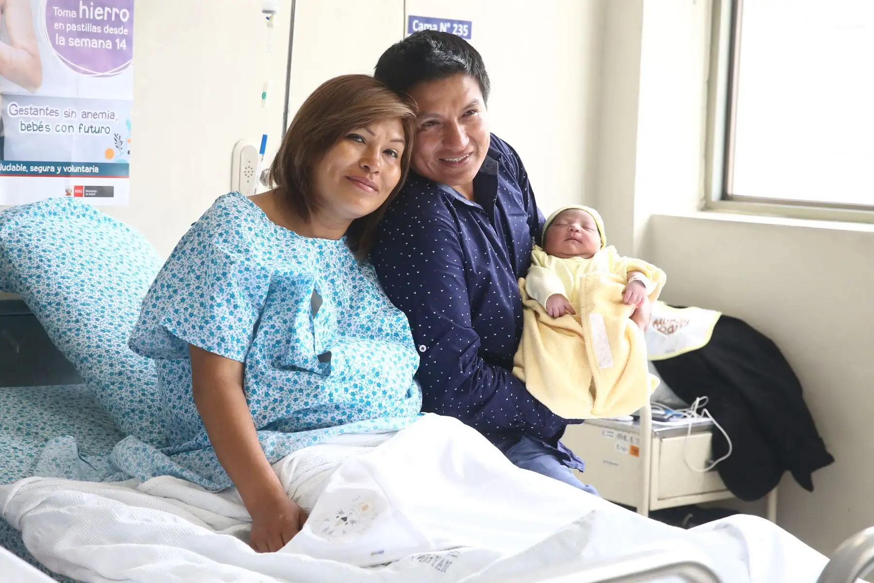 El Instituto Nacional Materno Perinatal, presenta los primeros bebés nacidos en el Año nuevo 2020. Tercer bebé Amy Khalesis. Foto: ANDINA/Vidal Tarqui