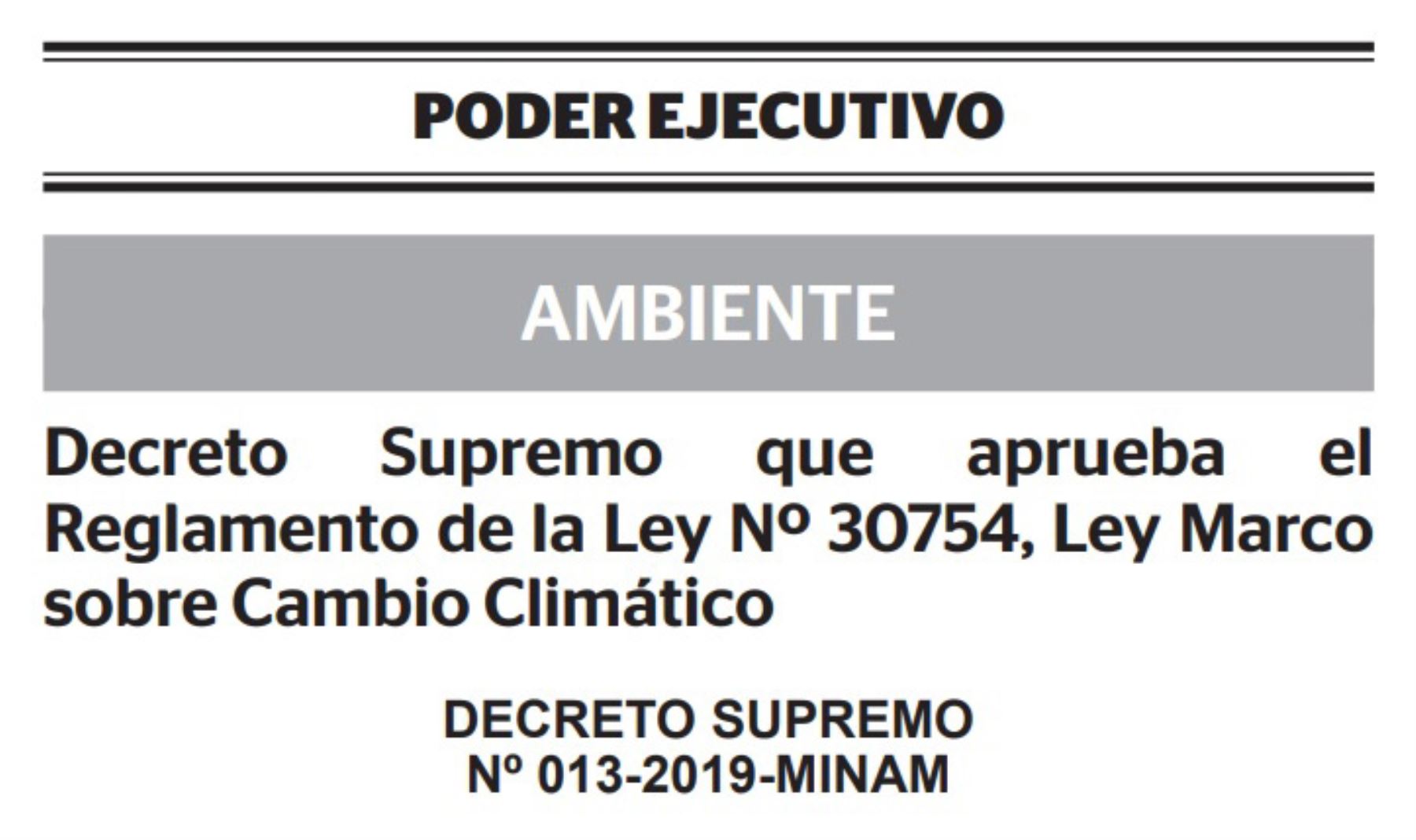 El Ministerio del Ambiente (Minam) subrayó que la importancia del reglamento de la Ley Marco sobre Cambio Climático radica en que asigna tareas, deberes y responsabilidades específicas para cada uno de los diferentes sectores y actores vinculados al compromiso climático del Perú. ANDINA/Difusión