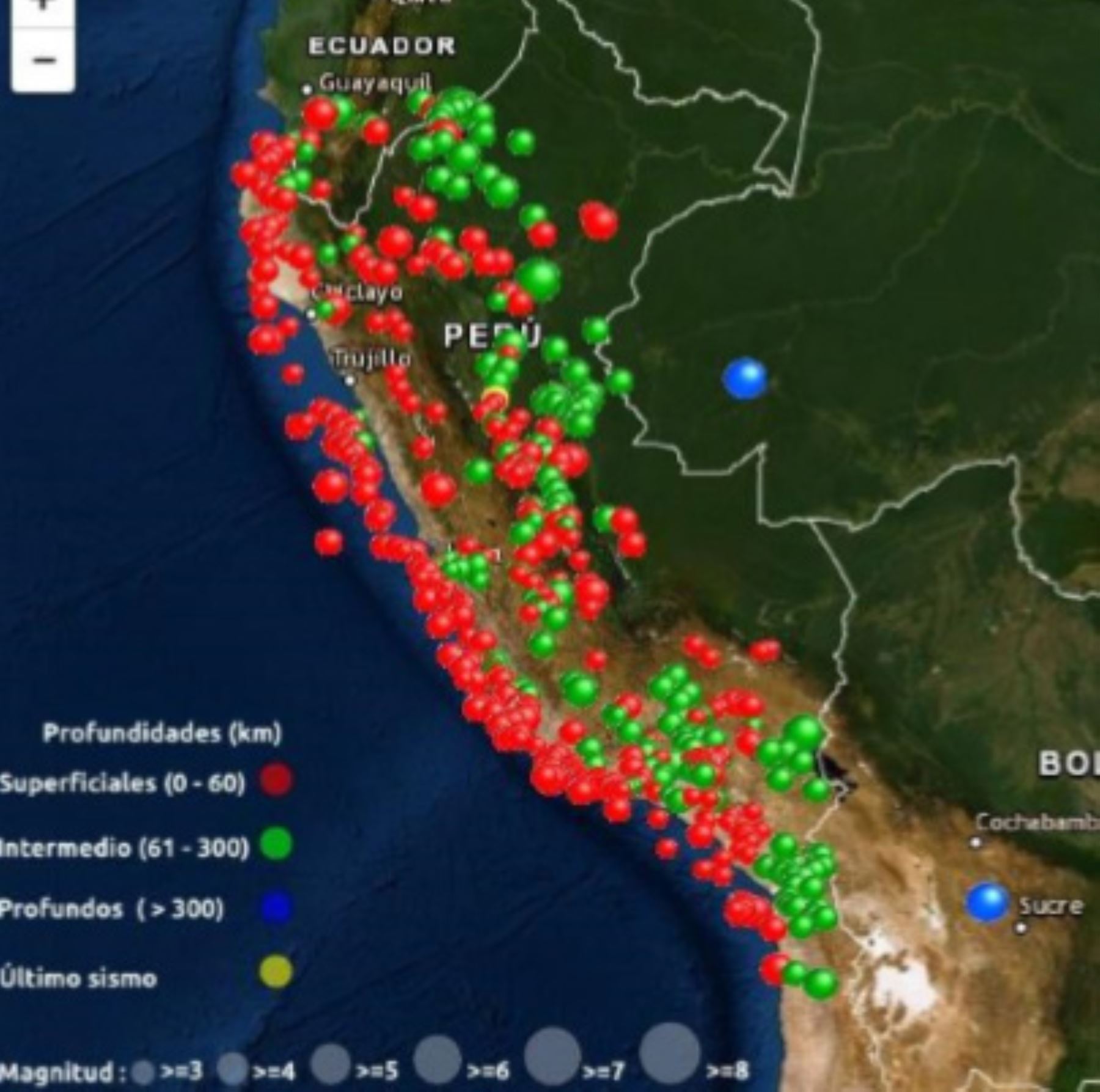 Durante el 2019, el Instituto Geofísico del Perú registró 563 movimientos telúricos en el país.