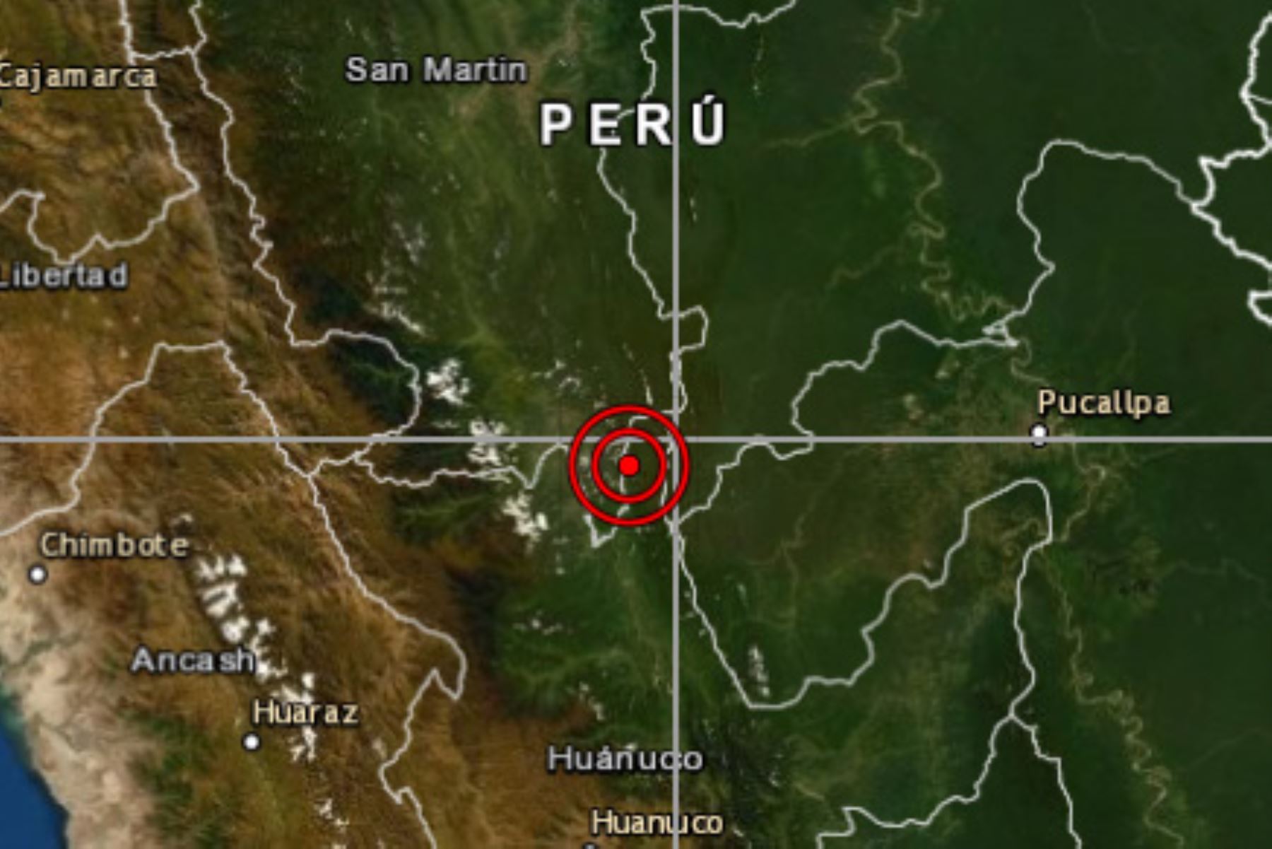 A las 21:38 horas de hoy ocurrió un sismo a 41 kilómetros al este del distrito de Uchiza, región San Martín.