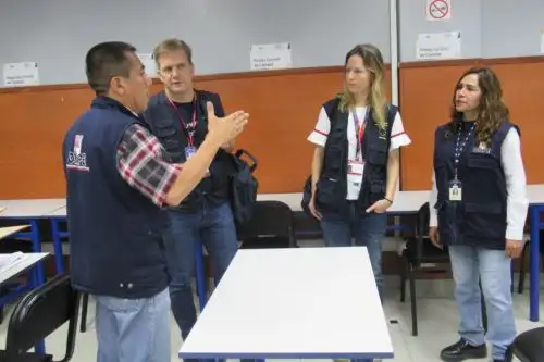 Observadores electorales de la Unión Europea visitaron la Oficina Descentralizada de Proceso Electorales (ODPE) Arequipa 1, con miras a las próximas Elecciones Congresales Extraordinarias que se desarrollarán el 26 de enero.