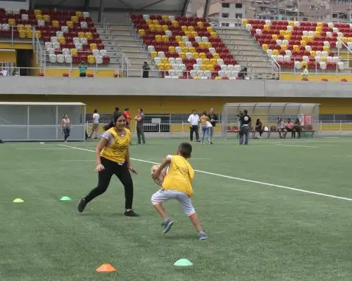 Los niños aprenden diversas disciplina en la sedes donde se desarrollaron los Juegos Lima 2019
