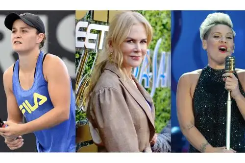 Famosas como la tenista Ashleigh Barty, la actriz Nicole Kidman y la cantante Pink colectan fondos para damnificados por incendios en Australia. Foto: AFP