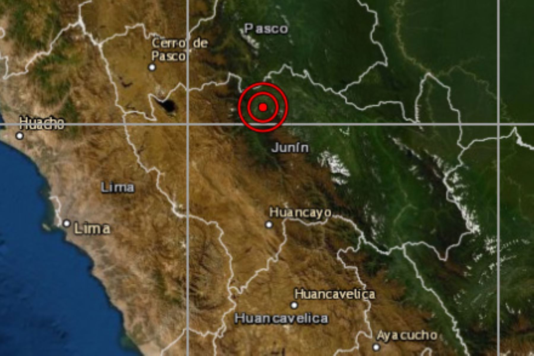 Un temblor de magnitud 4 se registró esta noche en La Merced, región Junín.