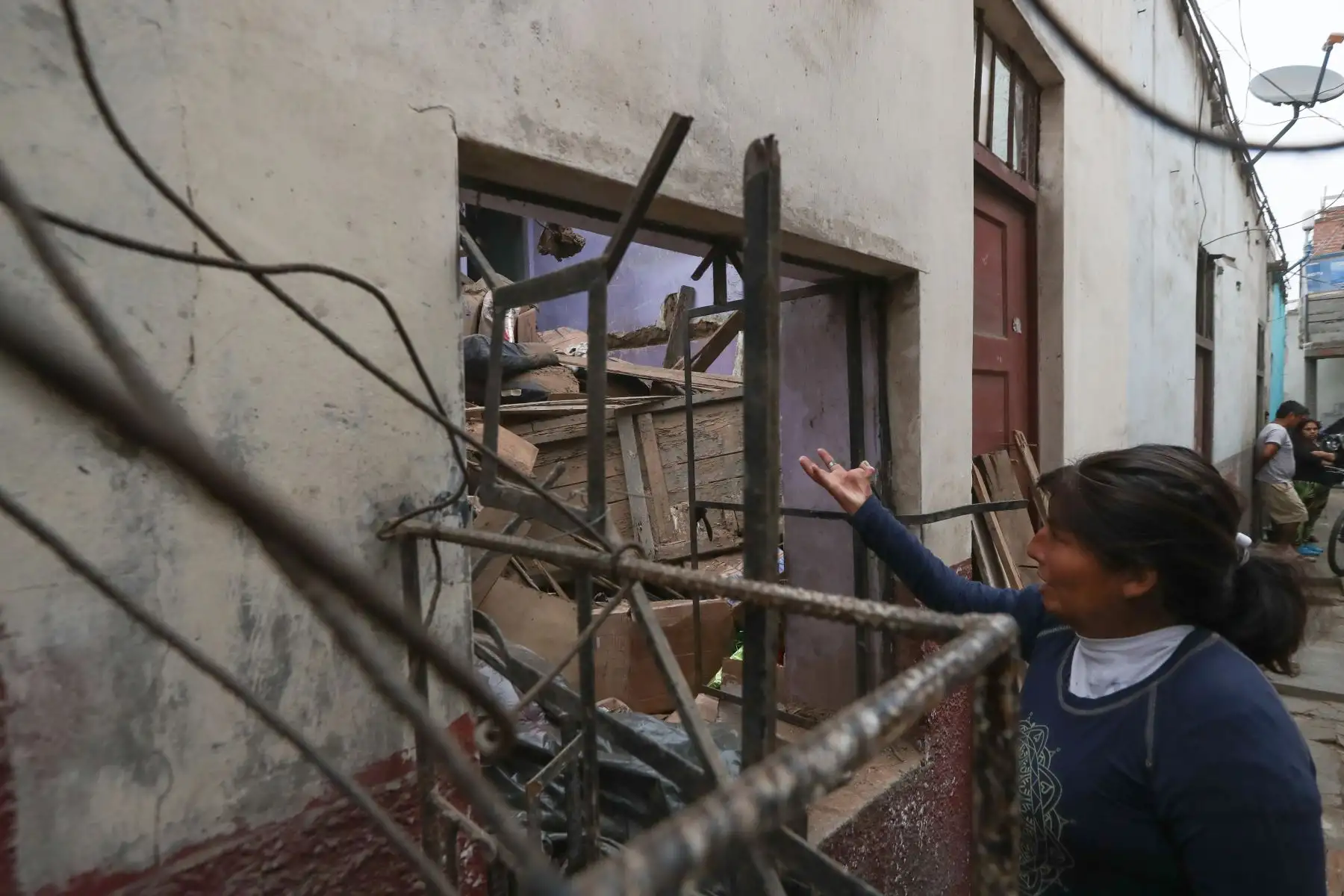Derrumbe en vivienda ubicada en una quinta del jirón Huánuco 477, en Barrios Altos. Foto: ANDINA/ Melina Mejía