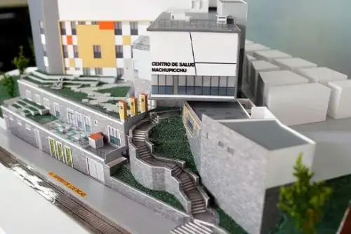 Maqueta del nuevo centro de salud Machu Picchu, que será entregado este año.