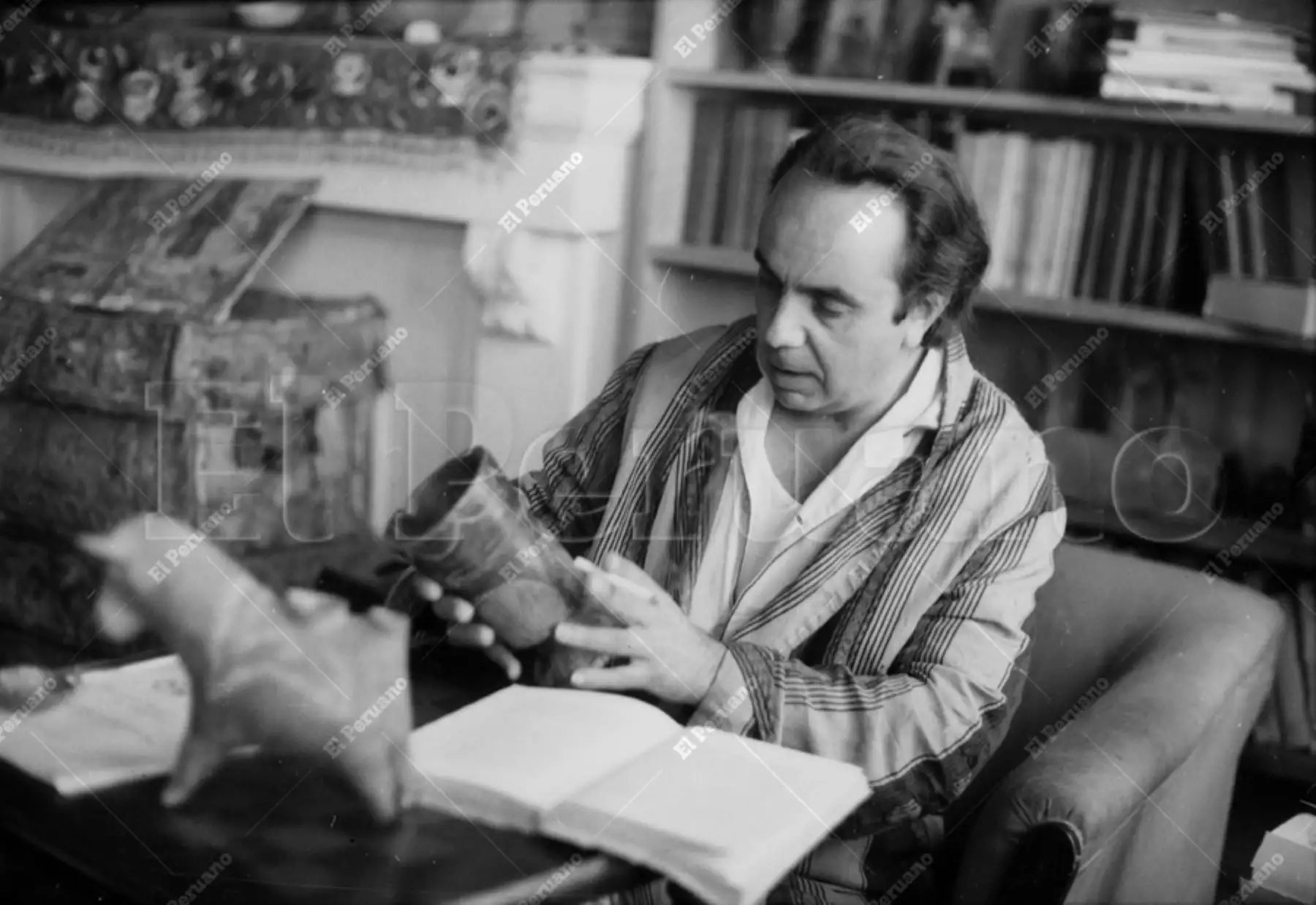 11 diciembre 1974/ Entrevista al historiador Pablo Macera. Foto: ANDINA/archivo EL PERUANO