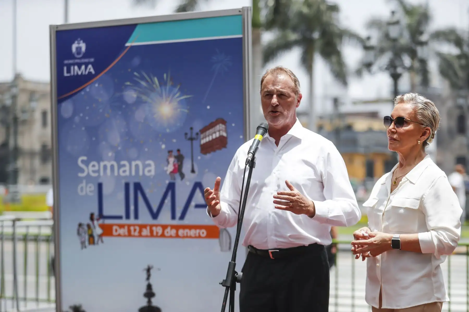 Alcalde Jorge Muñoz presenta el programa de actividades por los 485 años de fundación de Lima, que contempla diverso contenido cultural, histórico, turístico y gastronómico.
Foto: Difusión Municipalidad de Lima