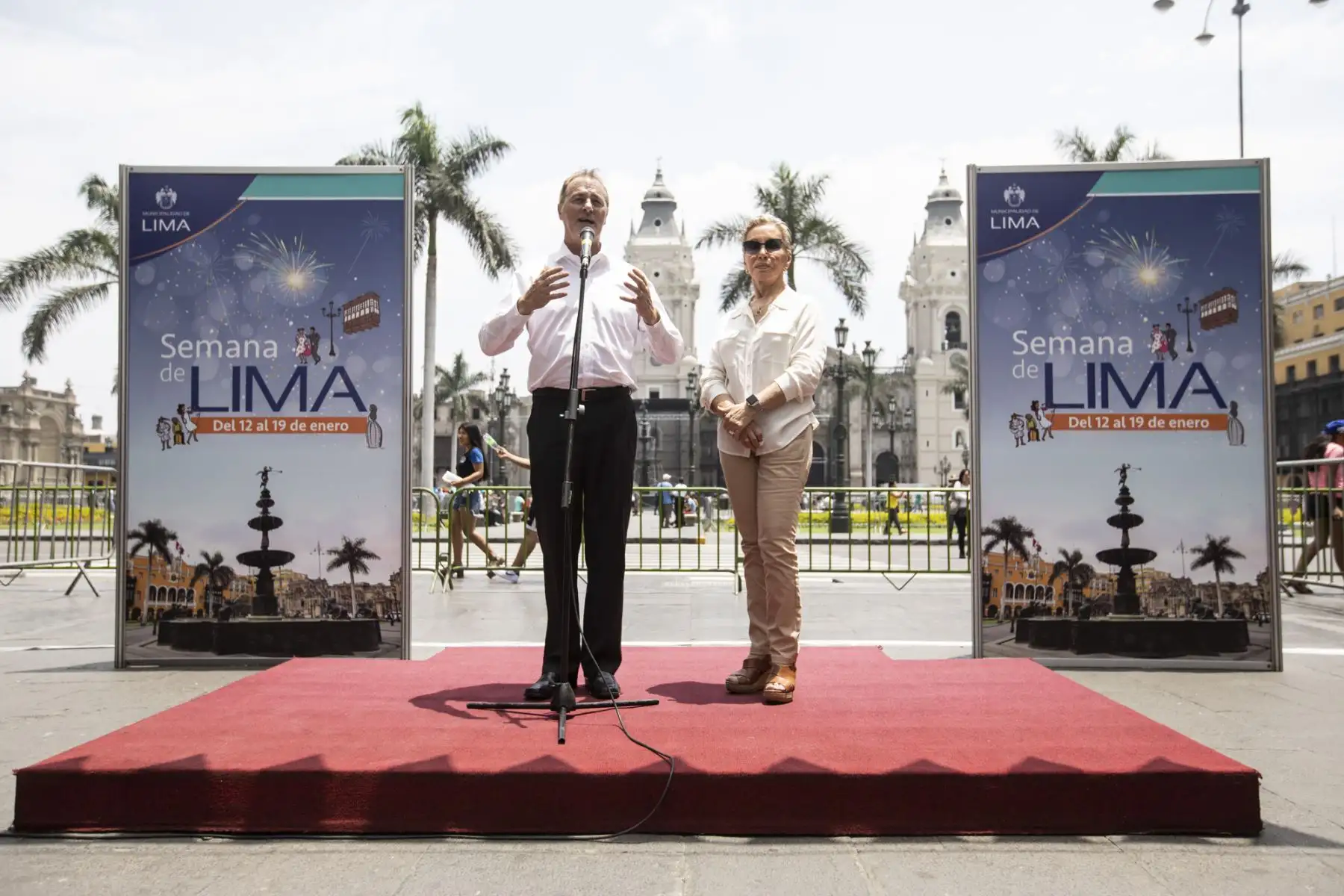 Alcalde Jorge Muñoz presenta el programa de actividades por los 485 años de fundación de Lima, que contempla diverso contenido cultural, histórico, turístico y gastronómico.
Foto: Difusión Municipalidad de Lima