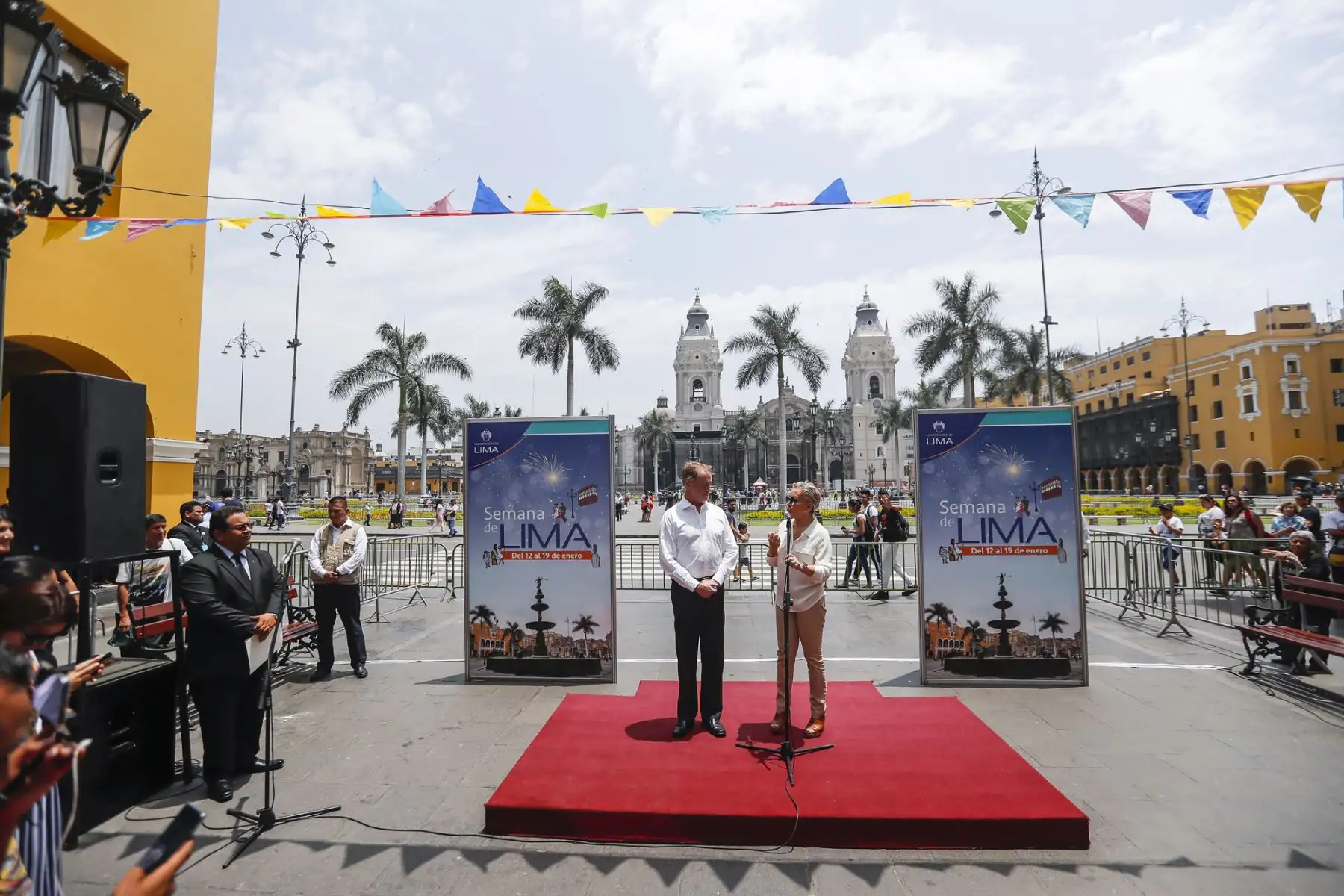 Alcalde Jorge Muñoz presenta el programa de actividades por los 485 años de fundación de Lima, que contempla diverso contenido cultural, histórico, turístico y gastronómico.
Foto: Difusión Municipalidad de Lima