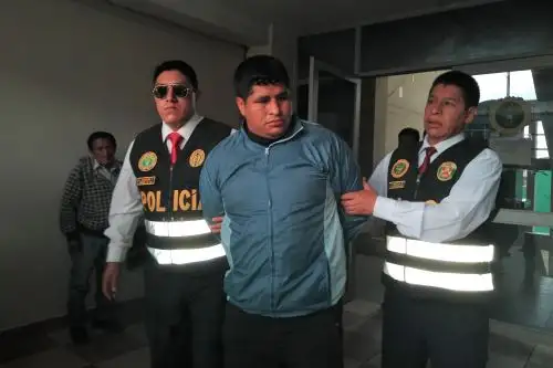 Agentes de la Policía Nacional de Huancayo capturan a Uber Bravo Payano, requisitoriado por feminicidio. Foto: Pedro Tinoco