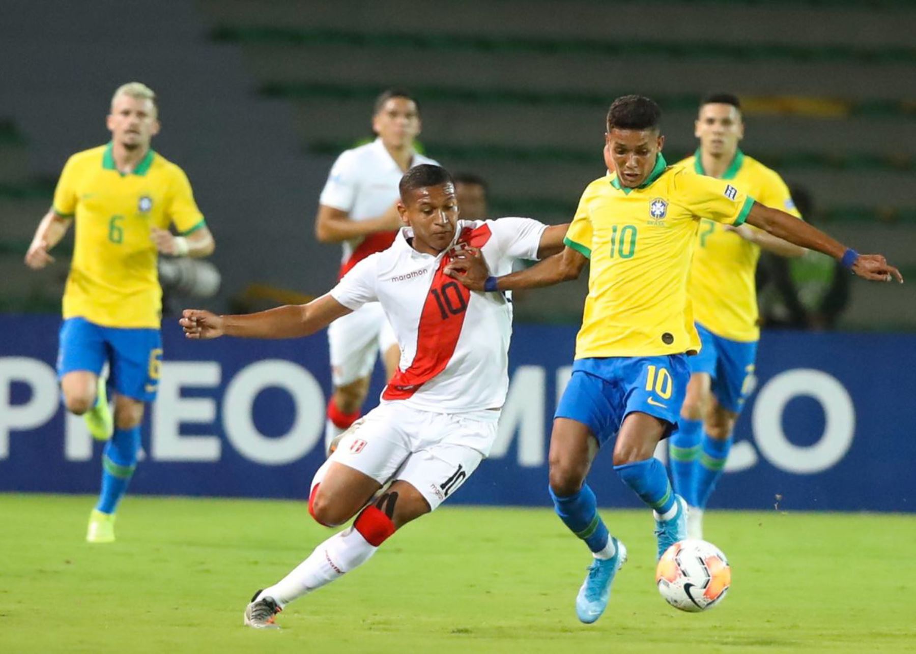 Selección peruana sub 23 perdió 1 - 0 ante Brasil. Foto: Twitter @SeleccionPeru