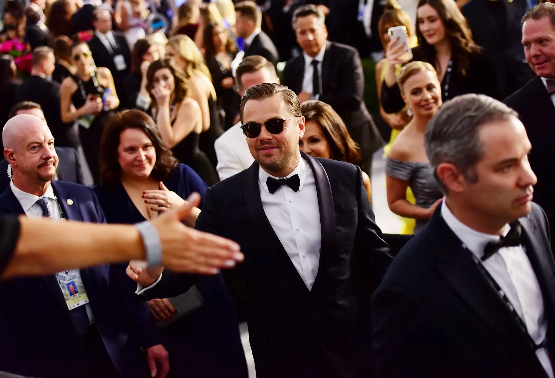 El actor Leonardo DiCaprio asiste a la 26a entrega anual de los premios Screen Actors Guild Awards en el Auditorio Shrine. AFP