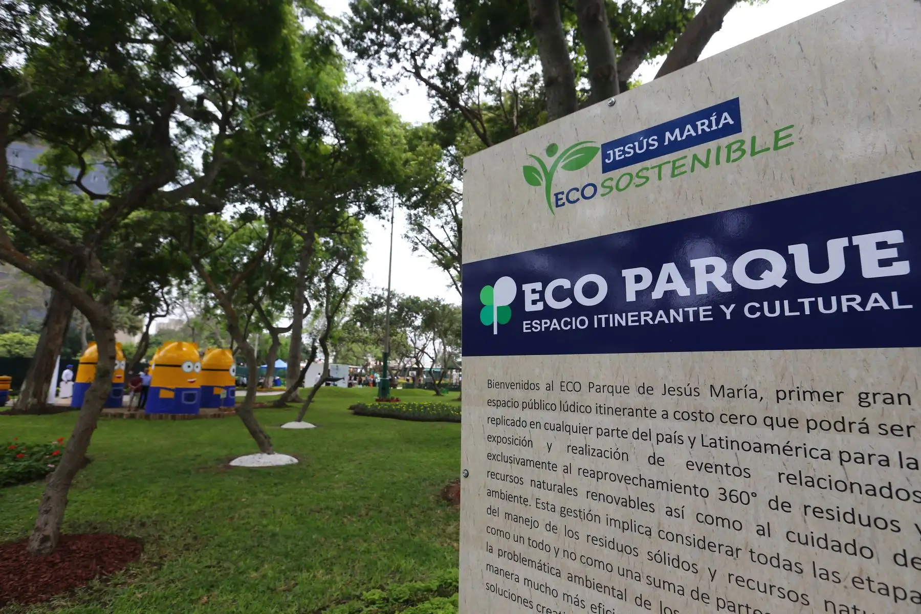 Ministra de Ambiente Fabiola Muñoz,inaugura Ecoparque en Campo de Marte,Jesus Maria.Foto:ANDINA/Héctor Vinces.
