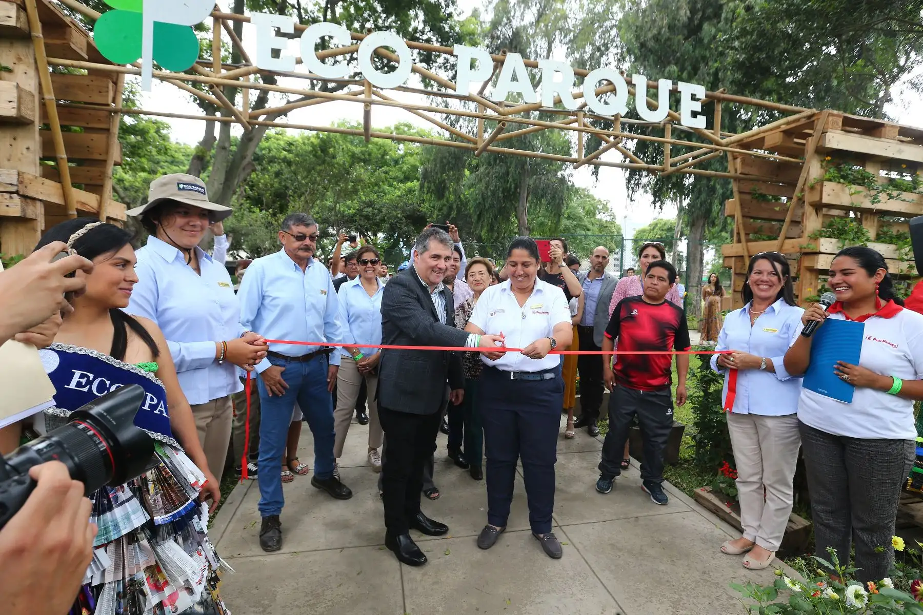 Ministra de Ambiente Fabiola Muñoz,inaugura Ecoparque en Campo de Marte,Jesus Maria.Foto:ANDINA/Héctor Vinces.