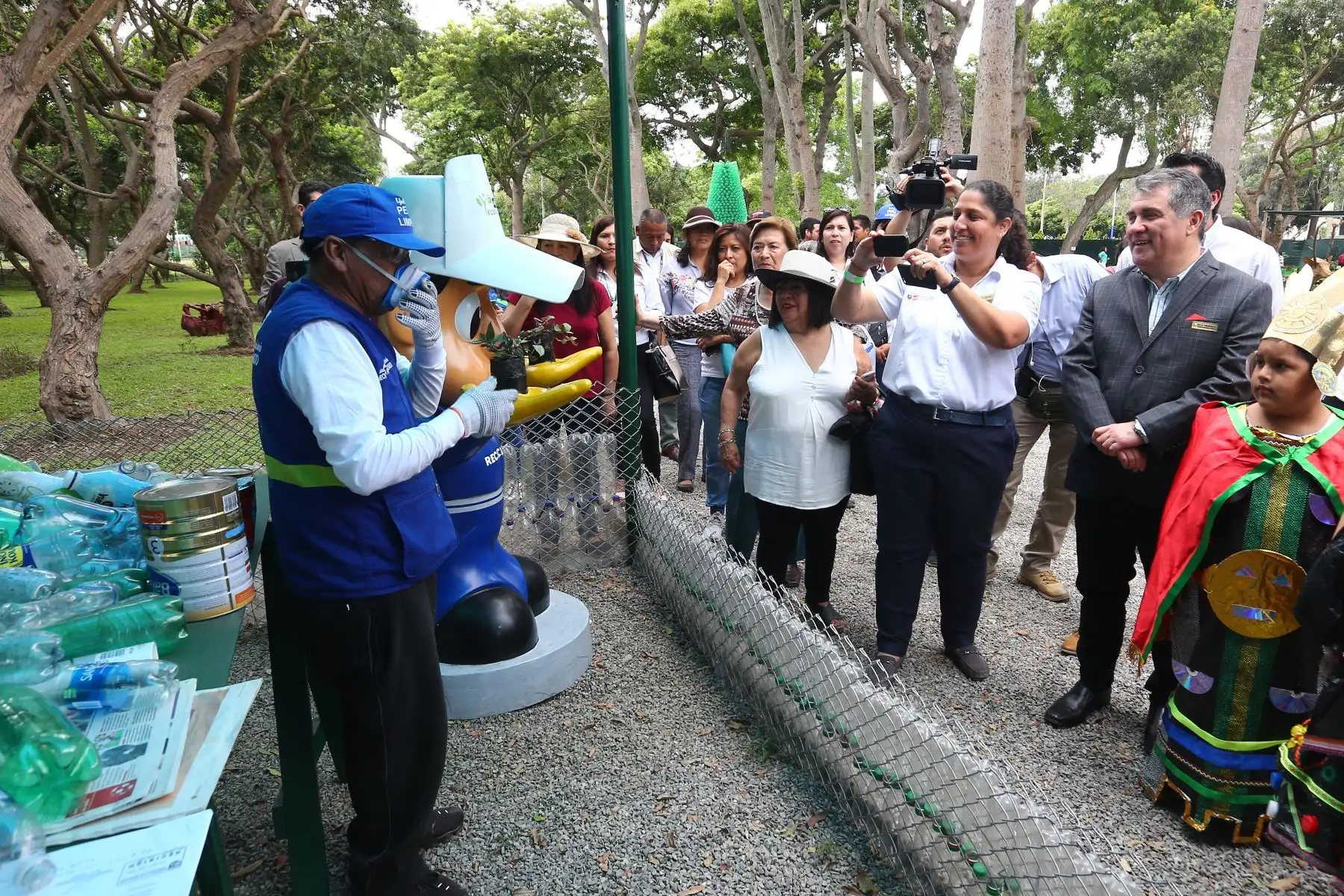 Ministra de Ambiente,  Fabiola Muñoz, inaugura Eco parque en Campo de Marte, Jesús María.Foto:ANDINA/Héctor Vinces.