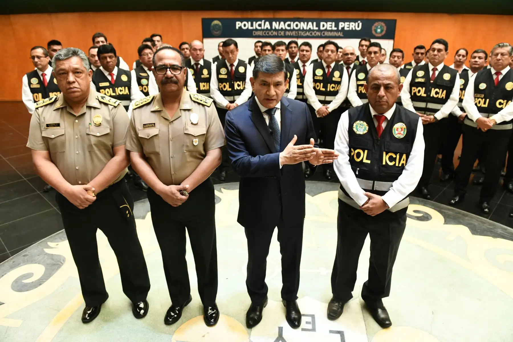 Ministro del Interior, Carlos Morán presenta la Brigada Especial contra la migración delictiva. Foto: ANDINA/Difusión