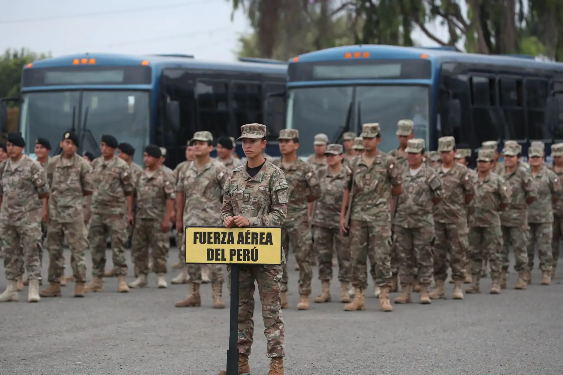 Despliegue del personal de las fuerzas armadas por las elecciones congresales extraordinarias 2020. Foto: ANDINA/MINDEF