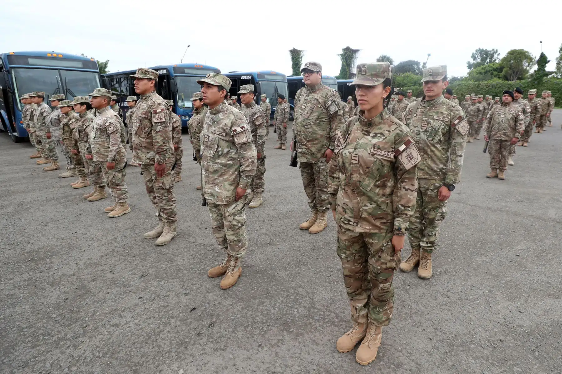 Despliegue del personal de las fuerzas armadas por las elecciones congresales extraordinarias 2020. Foto: ANDINA/MINDEF