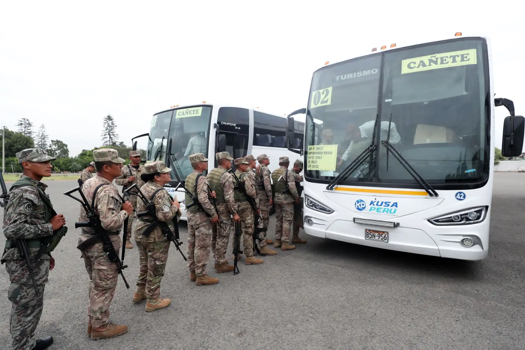 Despliegue del personal de las fuerzas armadas por las elecciones congresales extraordinarias 2020. Foto: ANDINA/MINDEF