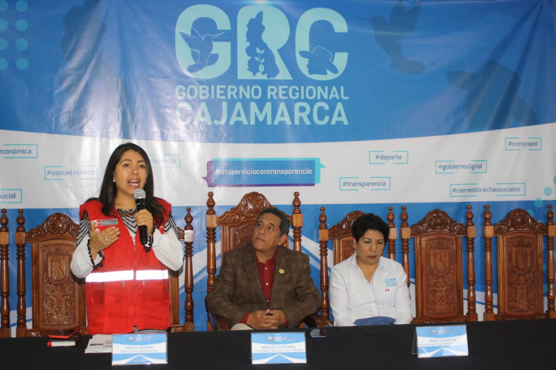 La directora ejecutiva de la Autoridad para la Reconstrucción con Cambios (ARCC), Amalia Moreno, instaló mesa técnica con autoridades regionales y locales de Cajamarca, a fin de acelerar las obras.