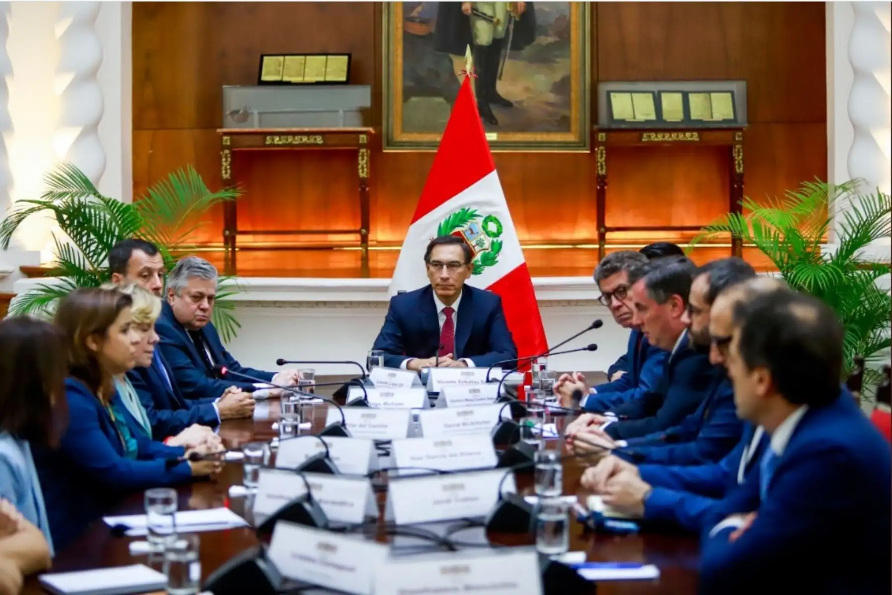 Presidente Martín Vizcarra, se reunió con integrantes de la Misión de Observación Electoral de la Unión Europea.