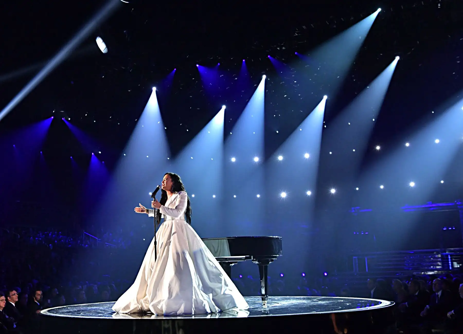 Demi Lovato se presenta en el escenario durante la 62a Entrega Anual de los Premios GRAMMY en el STAPLES Center  en Los Ángeles, California.
Foto: AFP