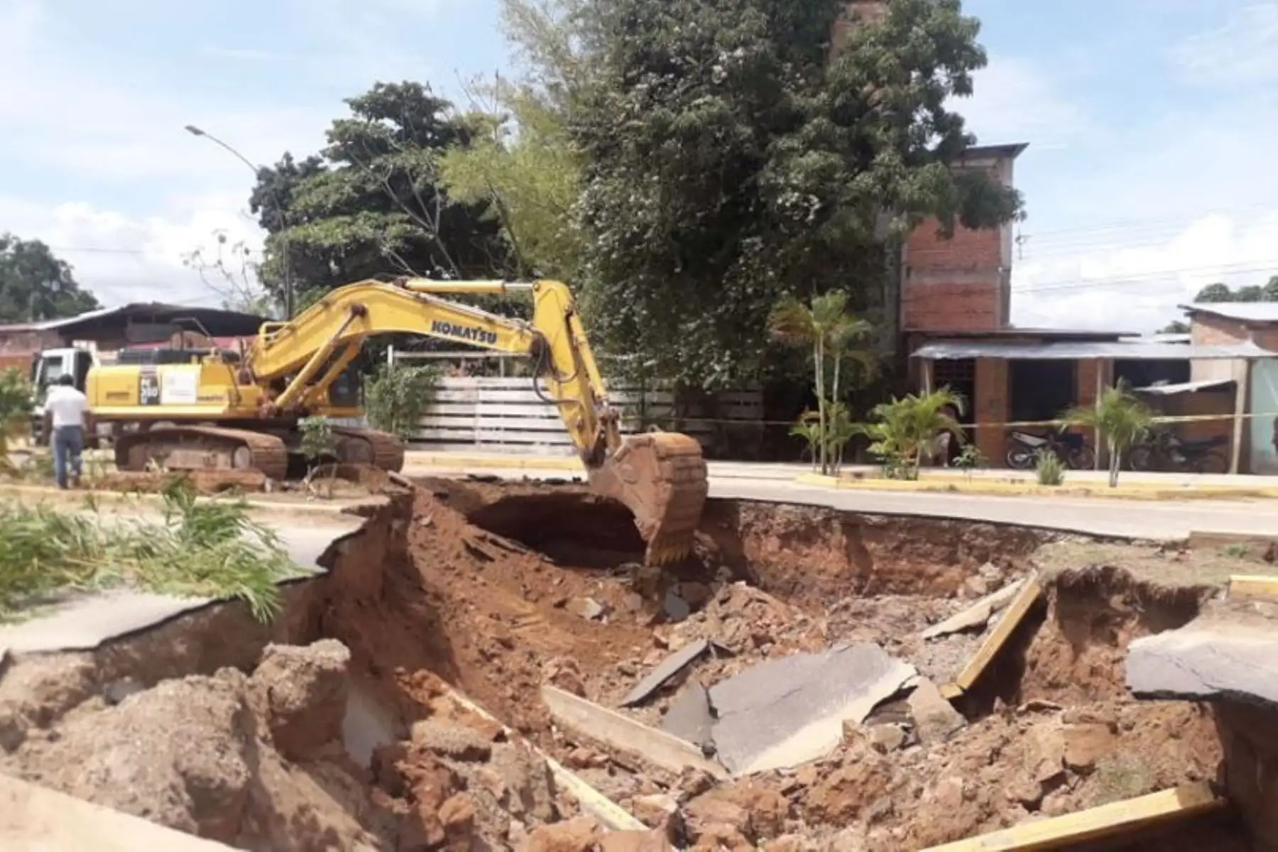 Municipalidad Provincial de San Martín ejecuta trabajos para rehabilitar la ciudad de Tarapoto afectada por lluvias intensas. ANDINA/Difusión