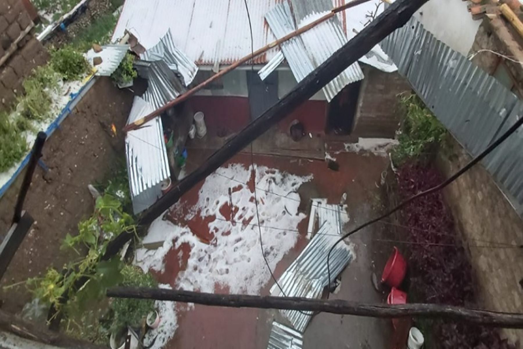 Lluvias intensas y granizada dañan 30 viviendas en la sierra de Áncash
