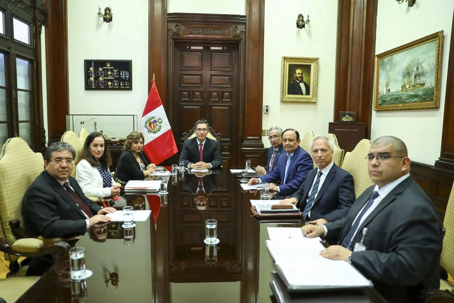 El presidente Martin Vizcarra lideró la octava sesión del Consejo para la Reforma del Sistema de Justicia, en la que se incorporó al presidente de la JNJ, Aldo Vásquez, como miembro titular. Foto:ANDINA /Presidencia
