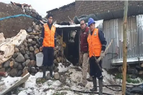 Fuertes lluvias y granizada dañan 12 viviendas en distrito ancashino de Cátac