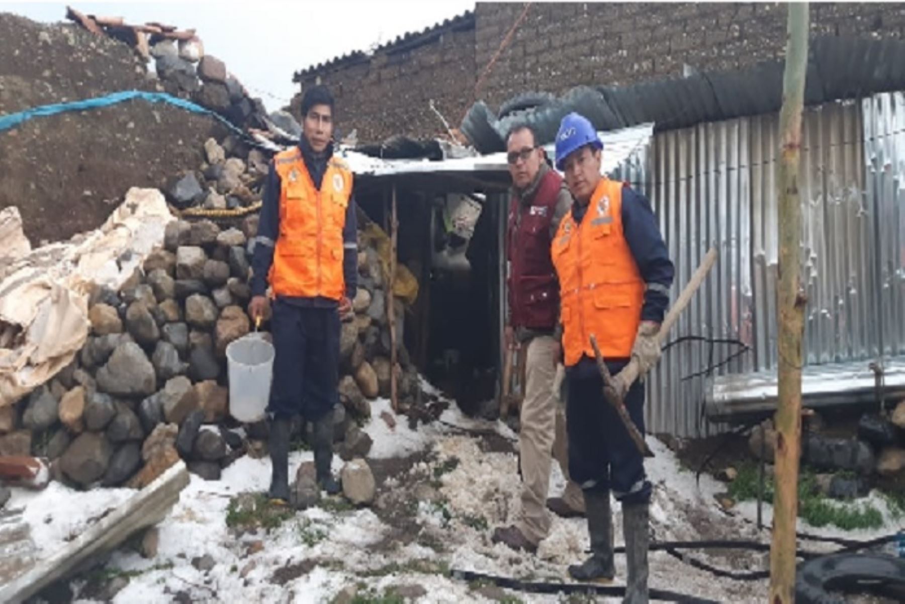 Fuertes lluvias y granizada dañan 12 viviendas en distrito ancashino de Cátac
