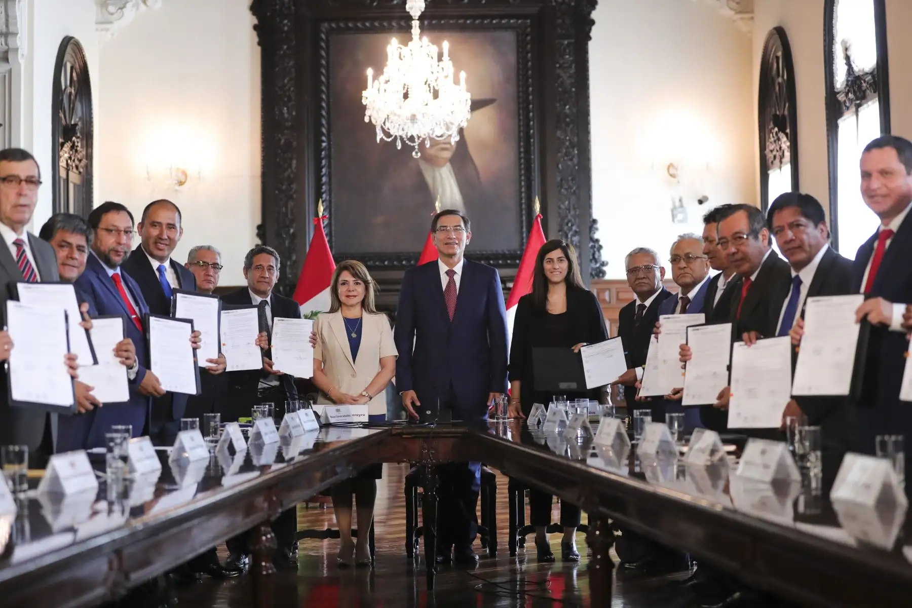 Presidente de la República participó en la Presentación y suscripción de las adendas de los convenios de financiamiento entre las Instituciones Administradoras de Fondos de Aseguramiento en Salud - IAFAS, Seguro Integral de Salud - SIS, Fondo Intangible Solidario de Salud - FISSAL y los Gobiernos Regionales para el año 2020. Foto: ANDINA/Prensa Presidencia