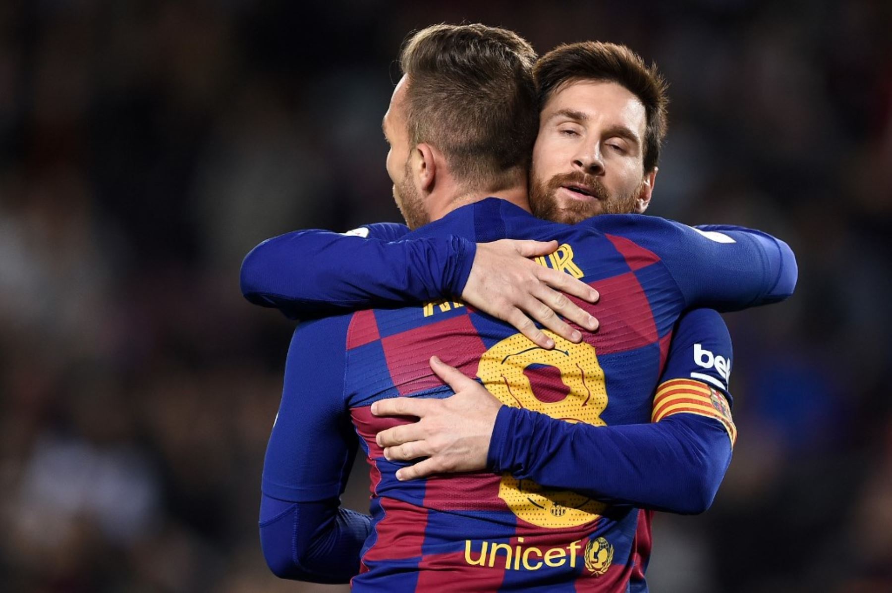 Lionel Messi anotó un doblete en la primera goleada del Barcelona con Setién como DT